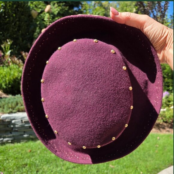 Vintage Embelished Wool Felt Ladies Hat, Perfect For A Lady Who Covers Her Hair main image 8